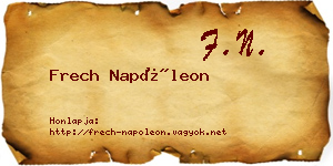 Frech Napóleon névjegykártya